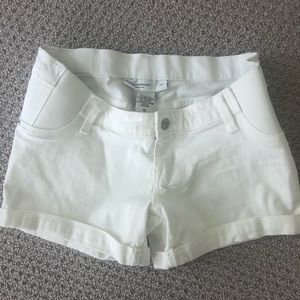 White Maternity Short